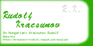 rudolf kracsunov business card